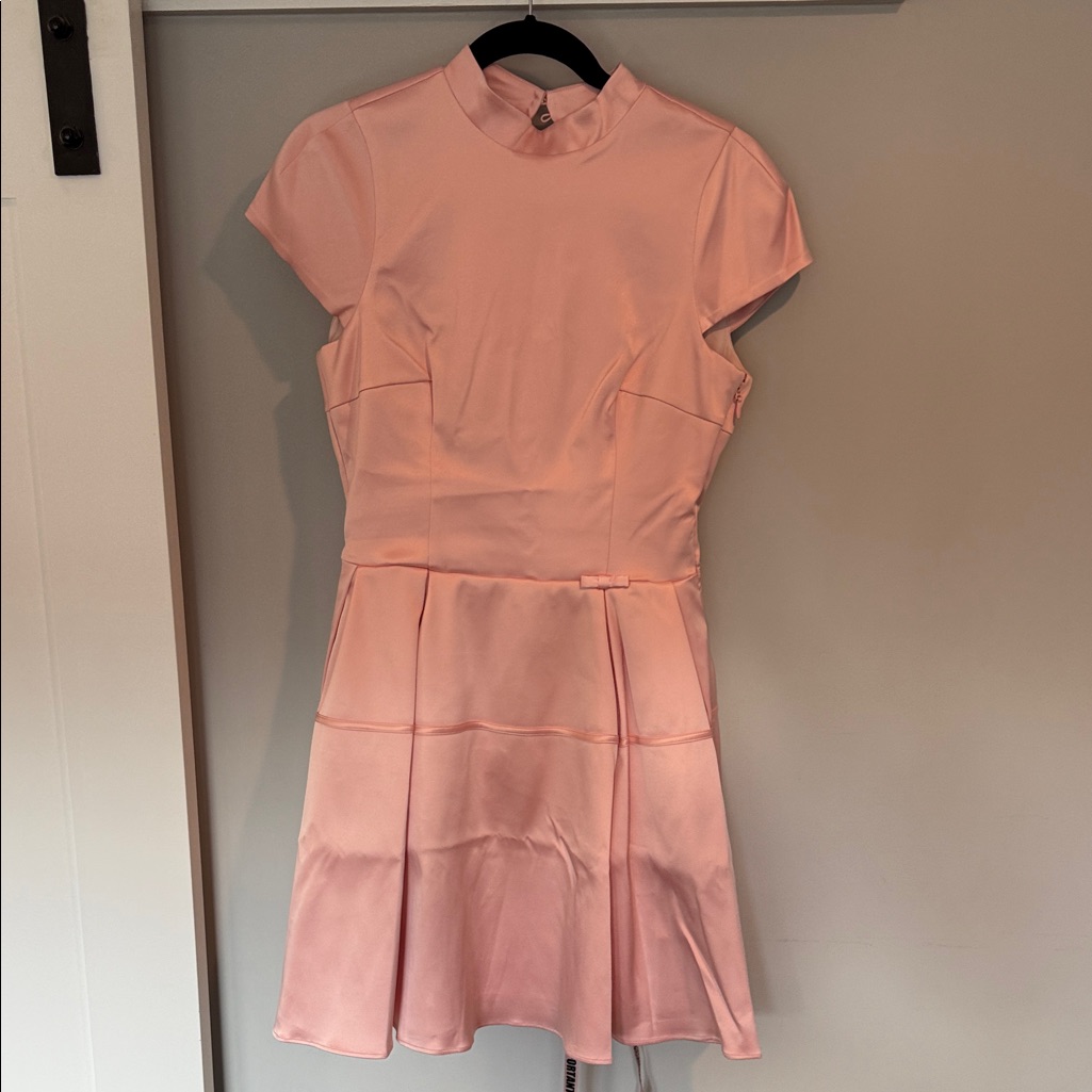 House Of Cb Soft Pink Cap Sleeve Mini Dress